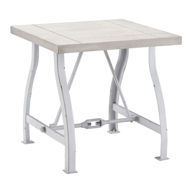 Jacinto End Table - Distressed White