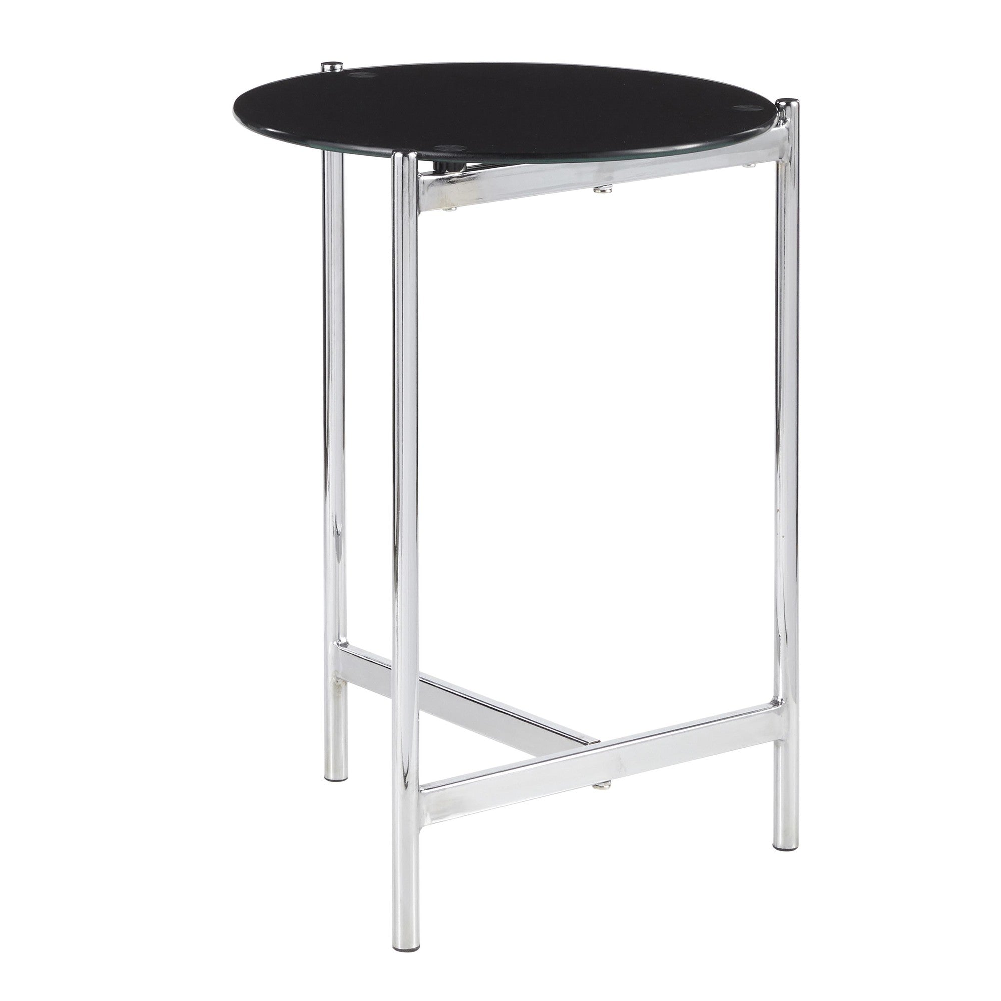 Chloe Black Glass Side Table