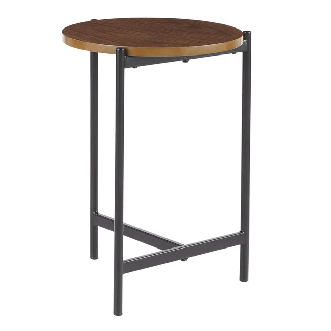 Chloe Walnut Wood Side Table