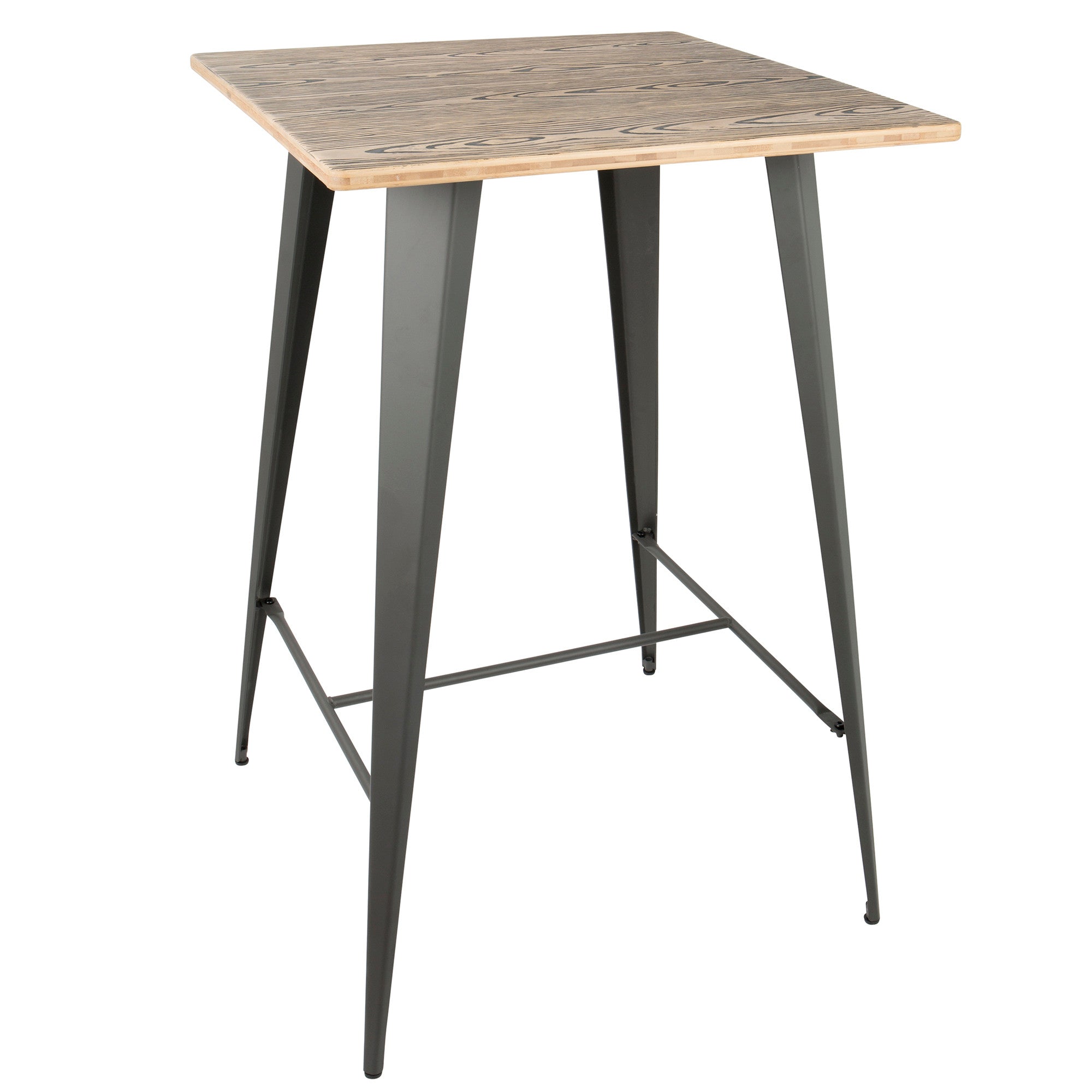 Oregon Pub Table - Gray and Medium Brown