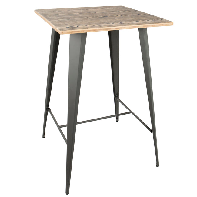 Oregon Pub Table - Gray and Medium Brown