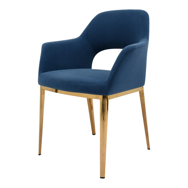 Carmel Dining Chair - Blue Velvet