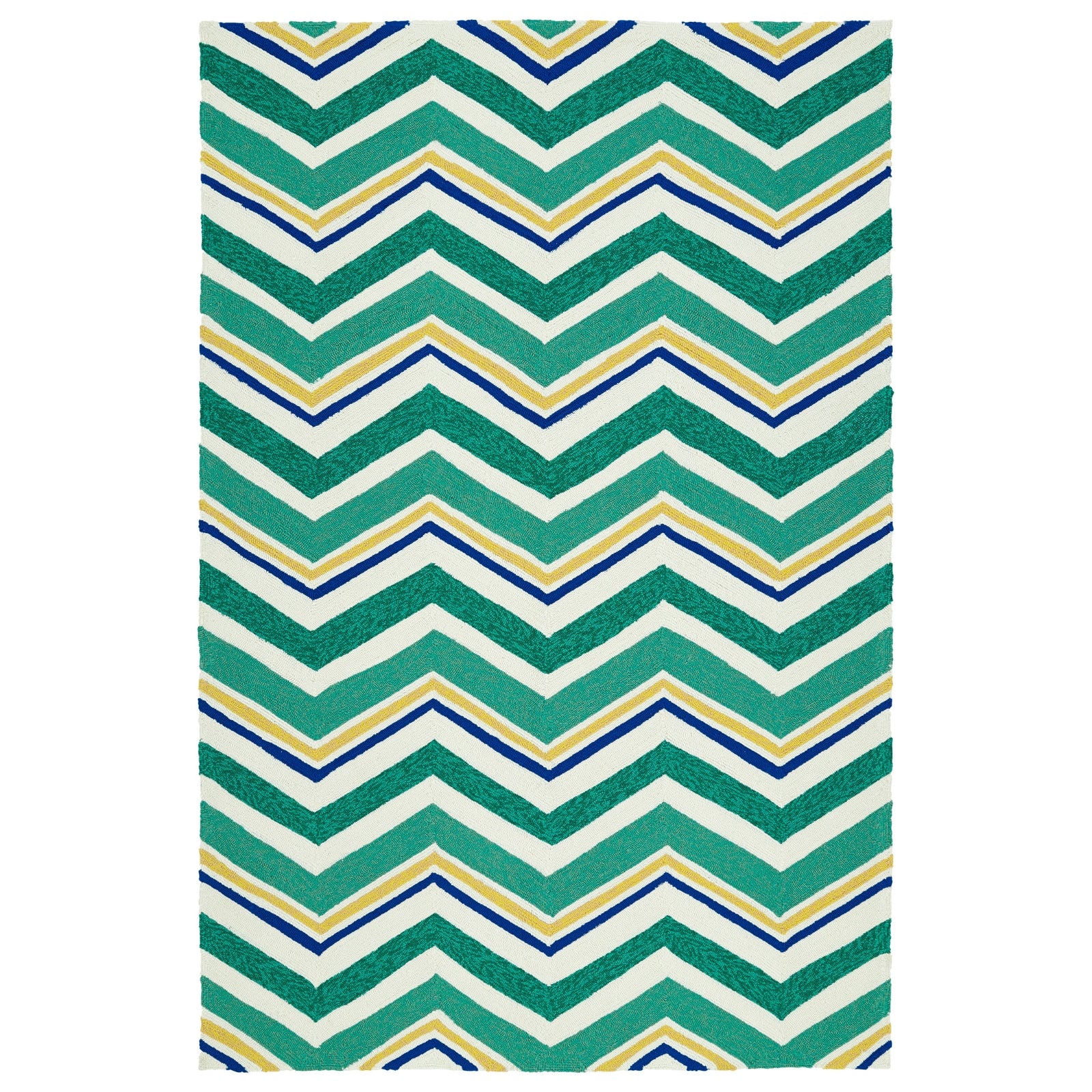 Escape Handmade Outdoor Rug - 4' x 6', Emerald, ESC05