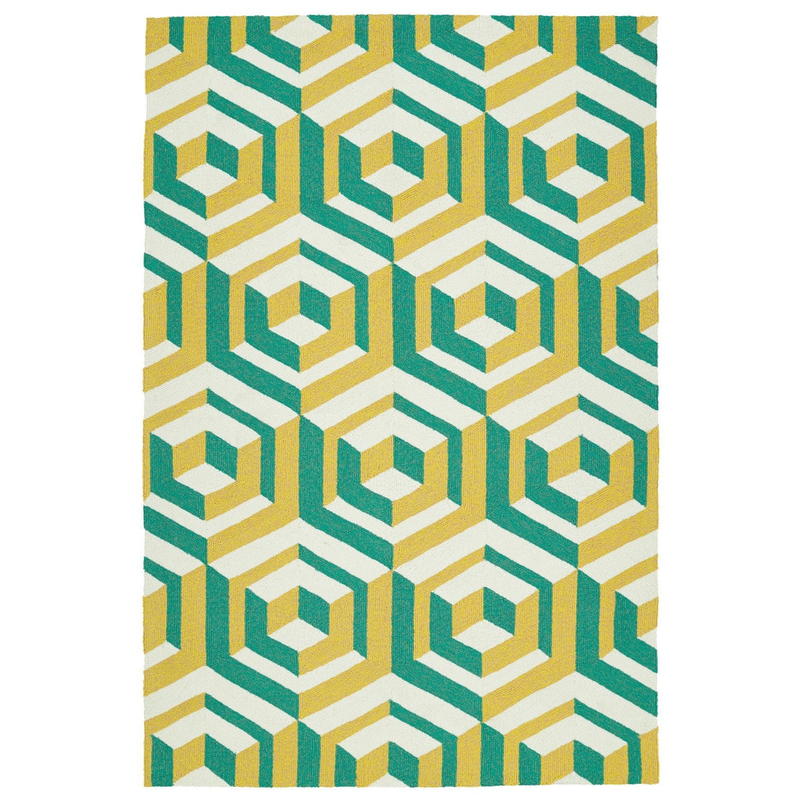 Escape Handmade Outdoor Rug - 8' x 10', Gold, ESC06