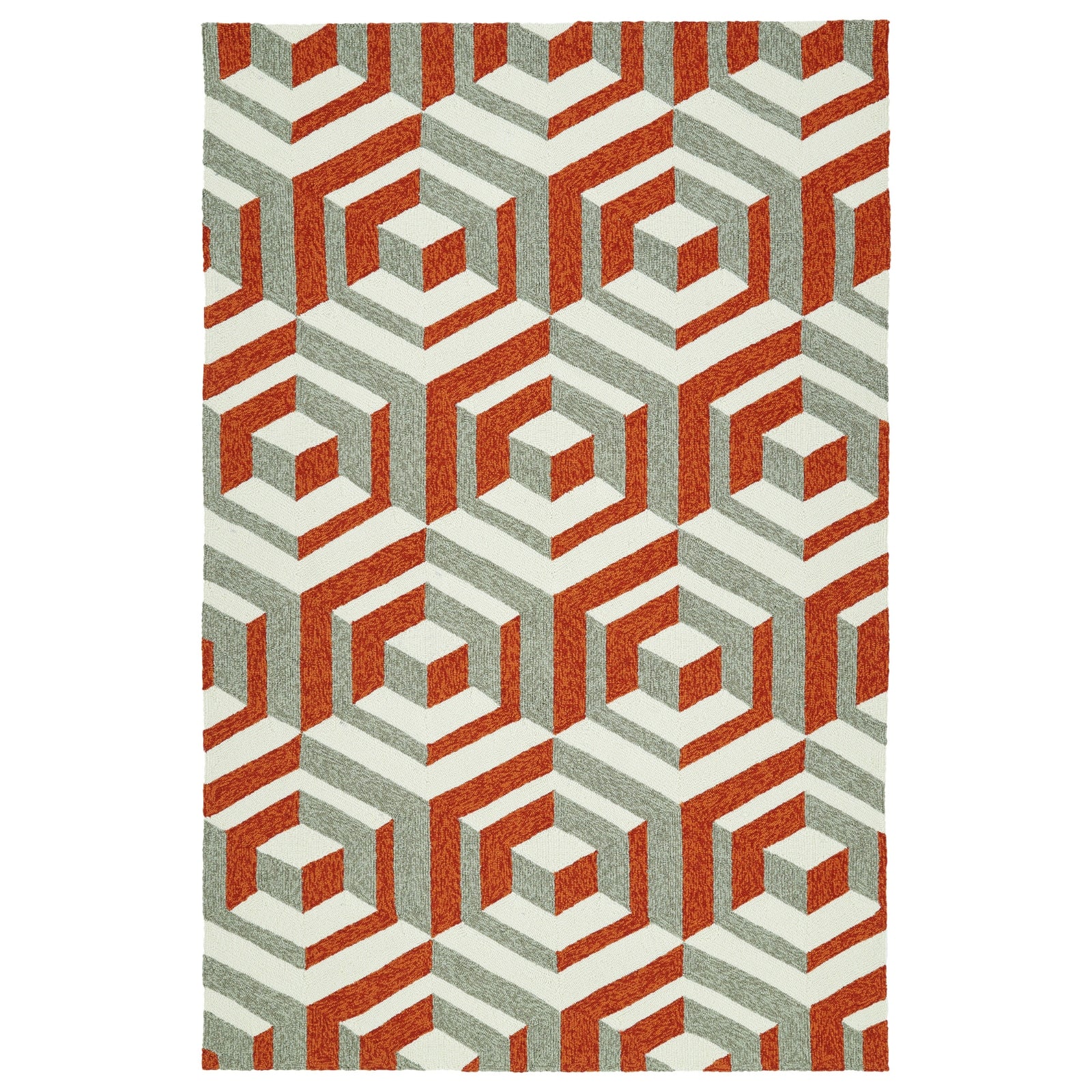 Escape Handmade Outdoor Rug - 4' x 6', Paprika, ESC06