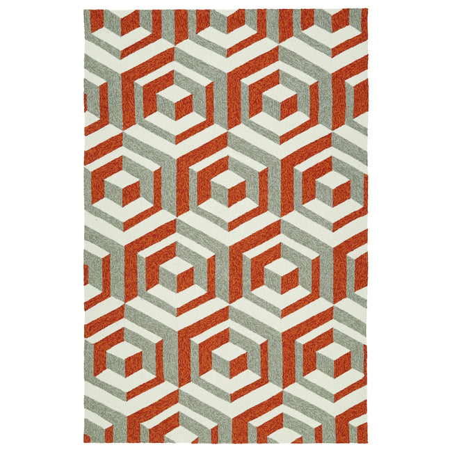 Escape Handmade Outdoor Rug - 8' x 10', Paprika, ESC06