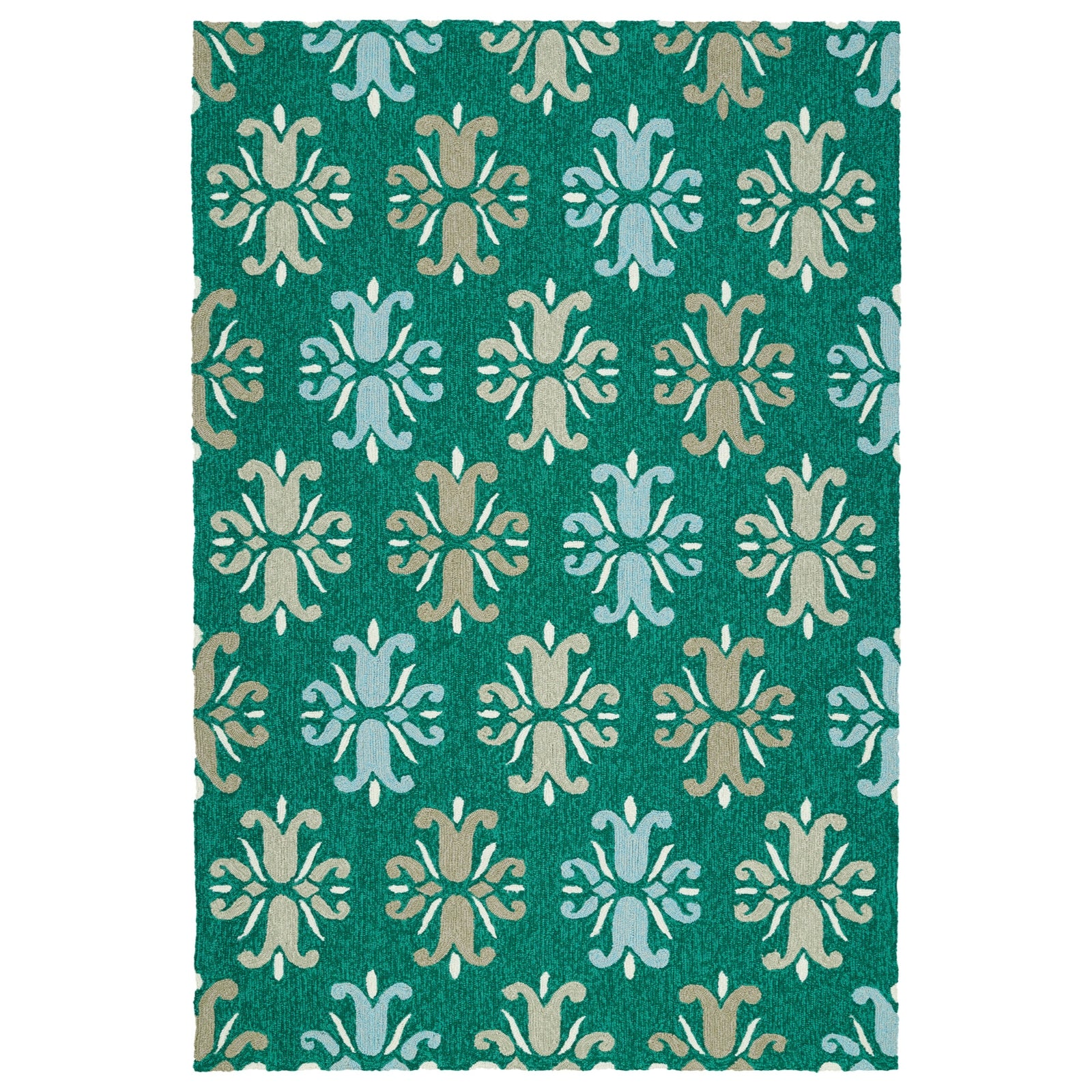 Escape Handmade Outdoor Rug - 8' x 10', Emerald, ESC07