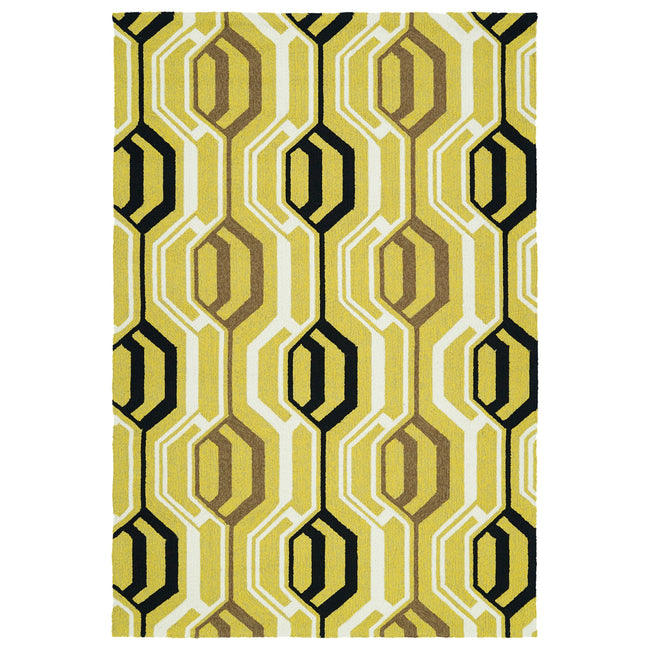 Escape Handmade Outdoor Rug - 5' x 7'6", Gold, ESC08