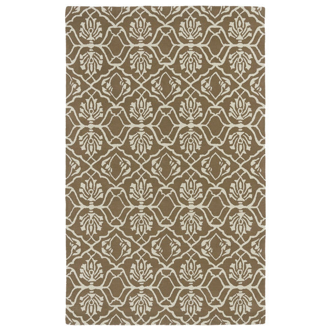 Evolution Hand Tufted Area Rug - 5' x 7'9", Light Brown, EVL01