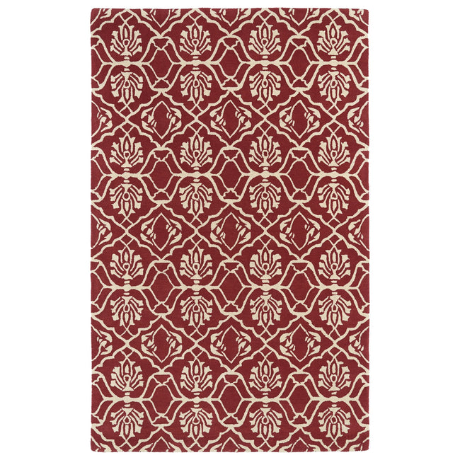 Evolution Hand Tufted Area Rug - 5' x 7'9", Berry, EVL01