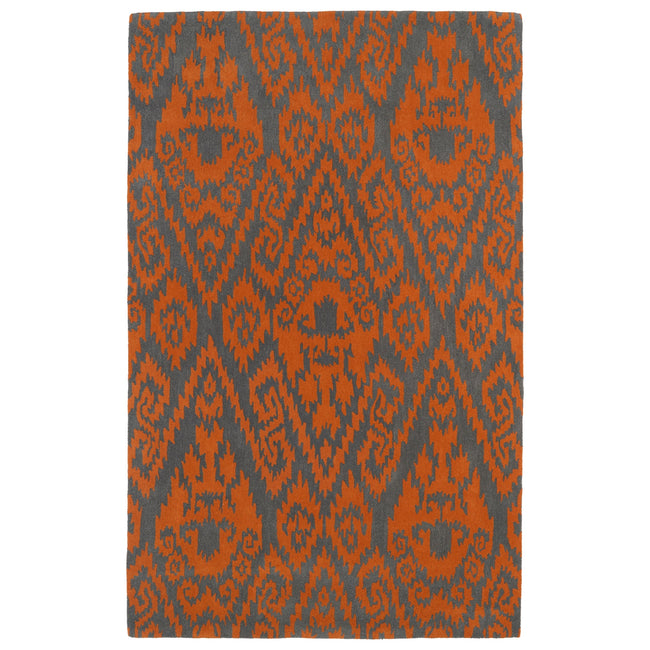 Evolution Hand Tufted Area Rug - 8' x 11', Orange, EVL02