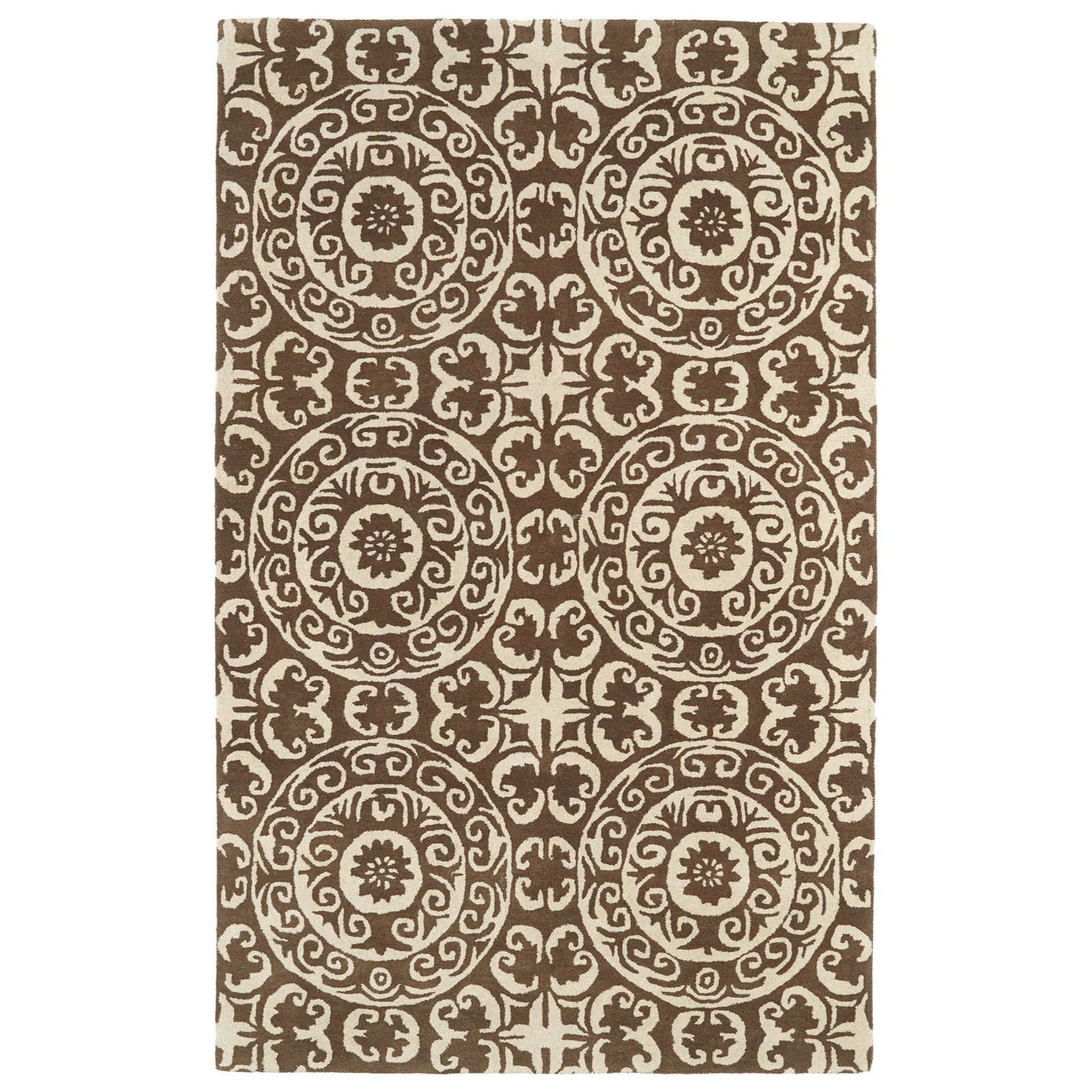 Evolution Hand Tufted Area Rug - 8' x 11', Brown, EVL03