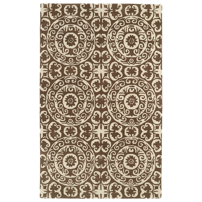 Evolution Hand Tufted Area Rug - 8' x 11', Brown, EVL03