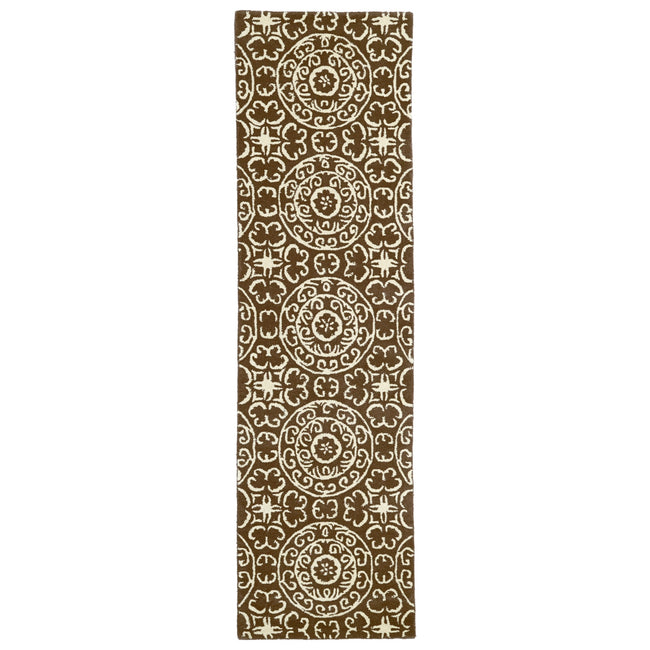 Evolution Hand Tufted Runner - 2'3" x 8', Brown, EVL03