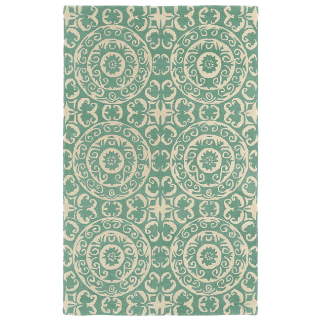 Evolution Hand Tufted Area Rug - 5' x 7'9", Mint, EVL03