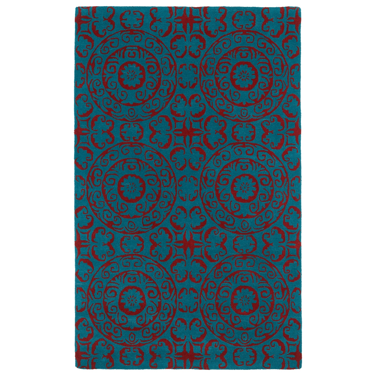 Evolution Hand Tufted Area Rug - 3' x 5', Peacock, EVL03