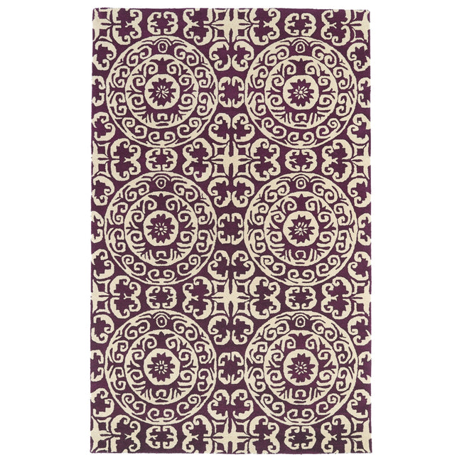 Evolution Hand Tufted Area Rug - 5' x 7'9", Purple, EVL03