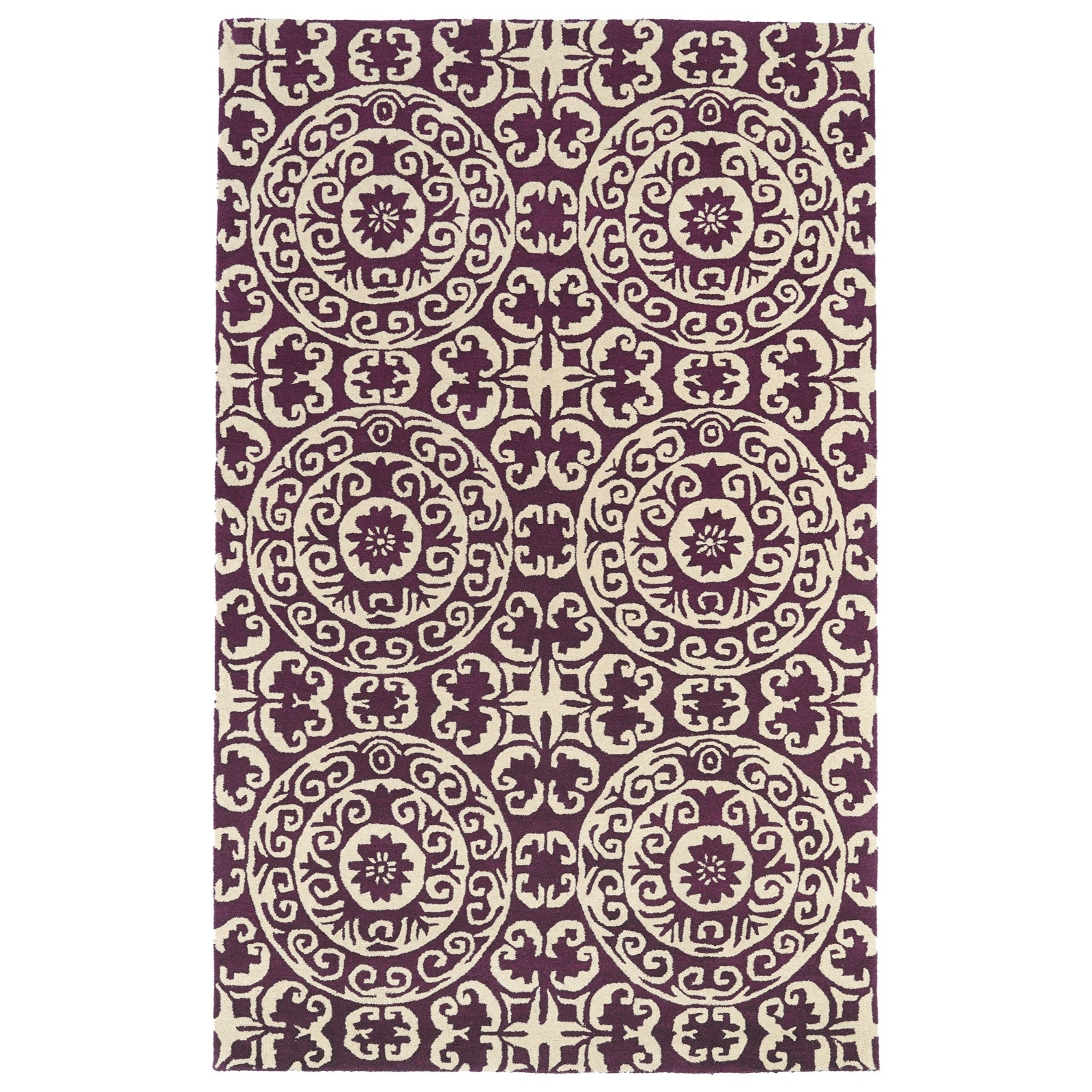 Evolution Hand Tufted Area Rug - 8' x 11', Purple, EVL03