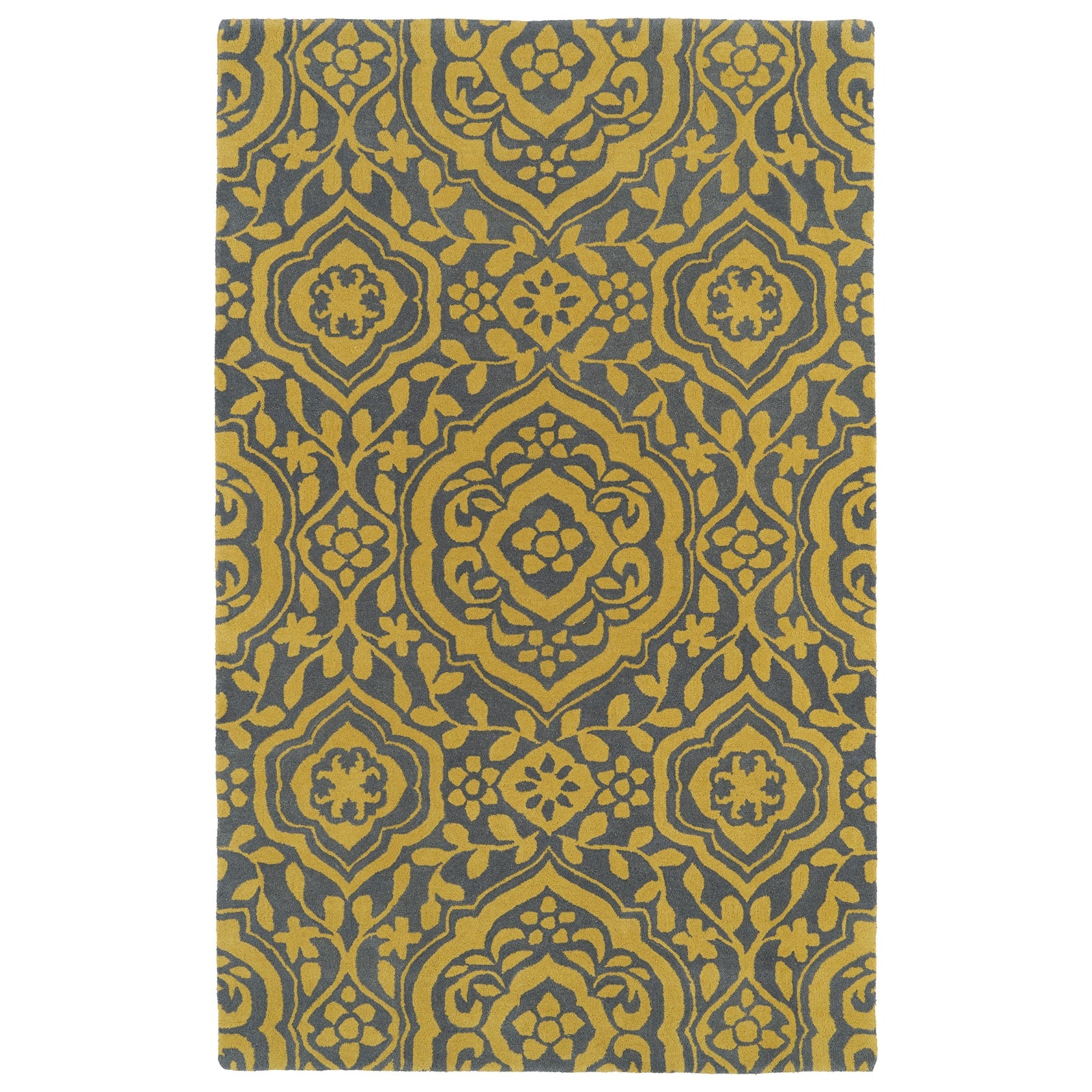 Evolution Hand Tufted Area Rug - 5' x 7'9", Yellow, EVL04