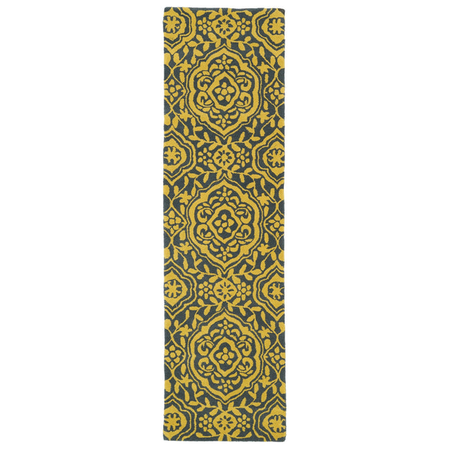 Evolution Hand Tufted Runner - 2'3" x 8', Yellow, EVL04