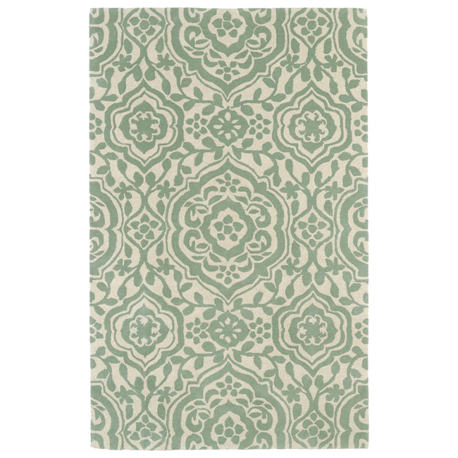 Evolution Hand Tufted Area Rug - 5' x 7'9", Mint, EVL04