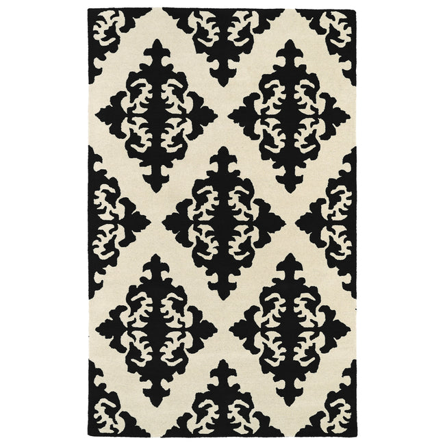 Evolution Hand Tufted Area Rug - 5' x 7'9", Black, EVL05