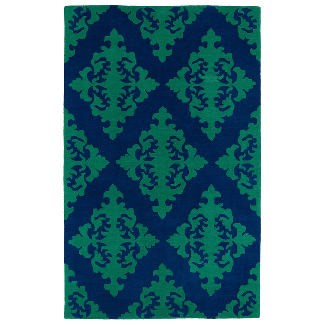 Evolution Hand Tufted Area Rug - 5' x 7'9", Navy, EVL05