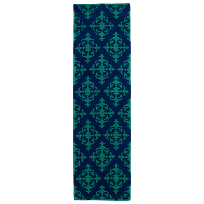 Evolution Hand Tufted Runner - 2'3" x 8', Navy, EVL05