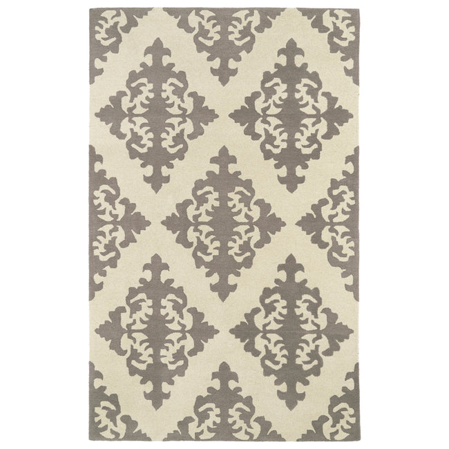 Evolution Hand Tufted Area Rug - 5' x 7'9", Gray, EVL05