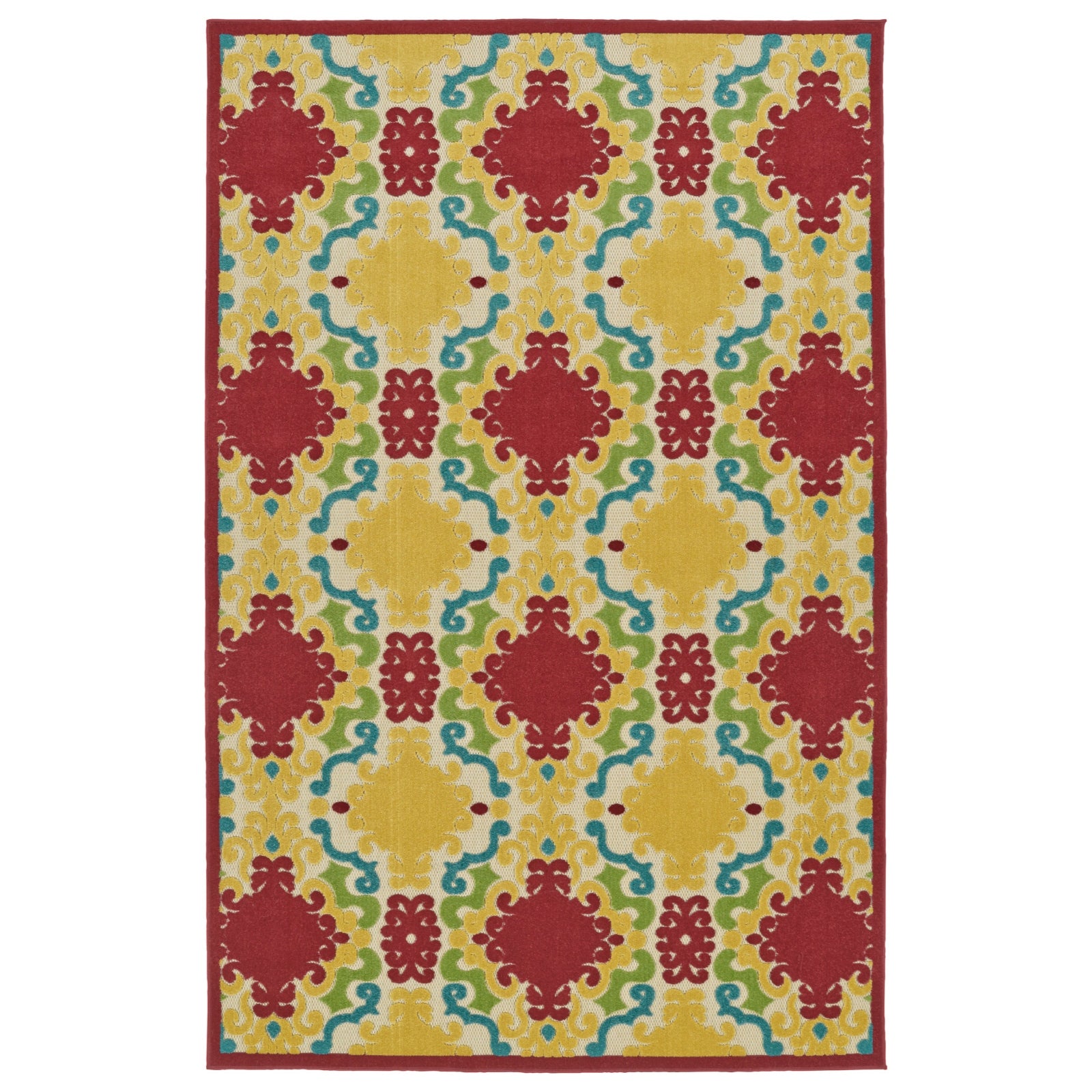 A Breath of Fresh Air Rug - 5' x 7'6", Red, FSR101