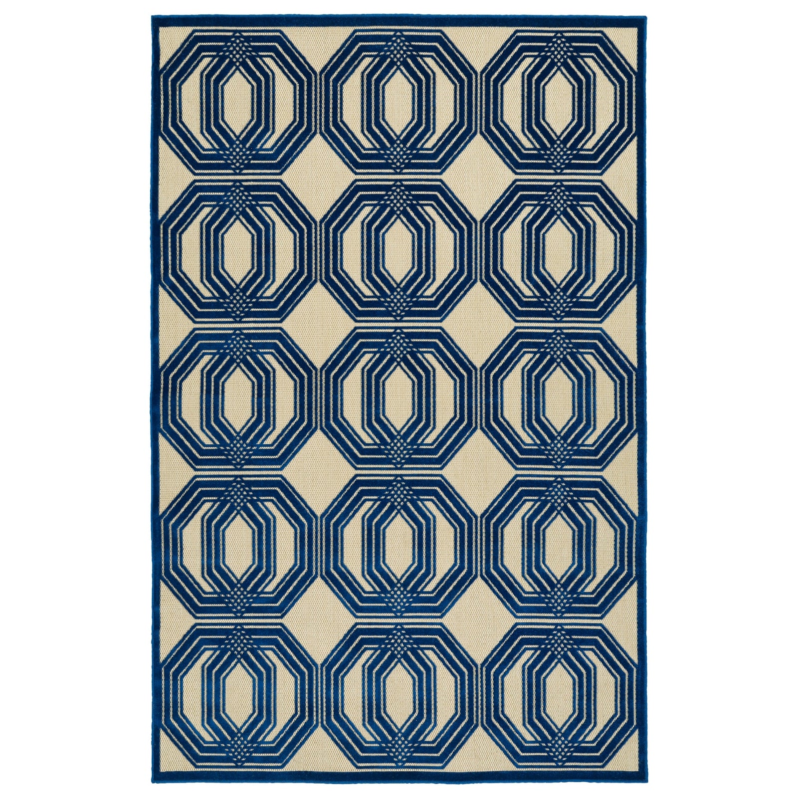 A Breath of Fresh Air Rug - 5' x 7'6", Navy, FSR103