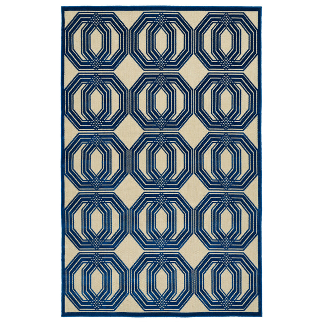 A Breath of Fresh Air Rug - 5' x 7'6", Navy, FSR103