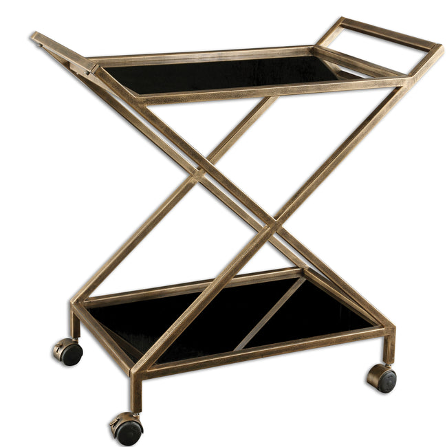 Zafina Gold Bar Cart