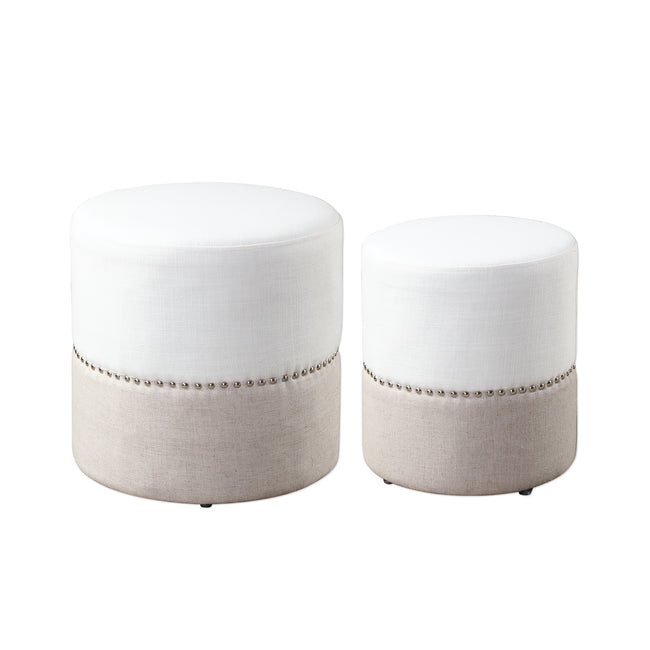 Tilda Two-Toned Nesting Ottomans - Set of 2