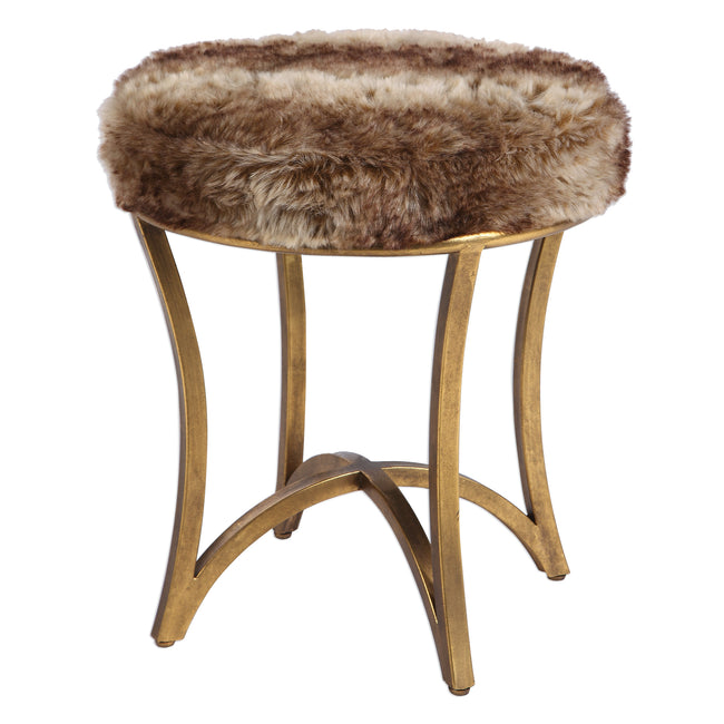 Bernett Fur Accent Stool