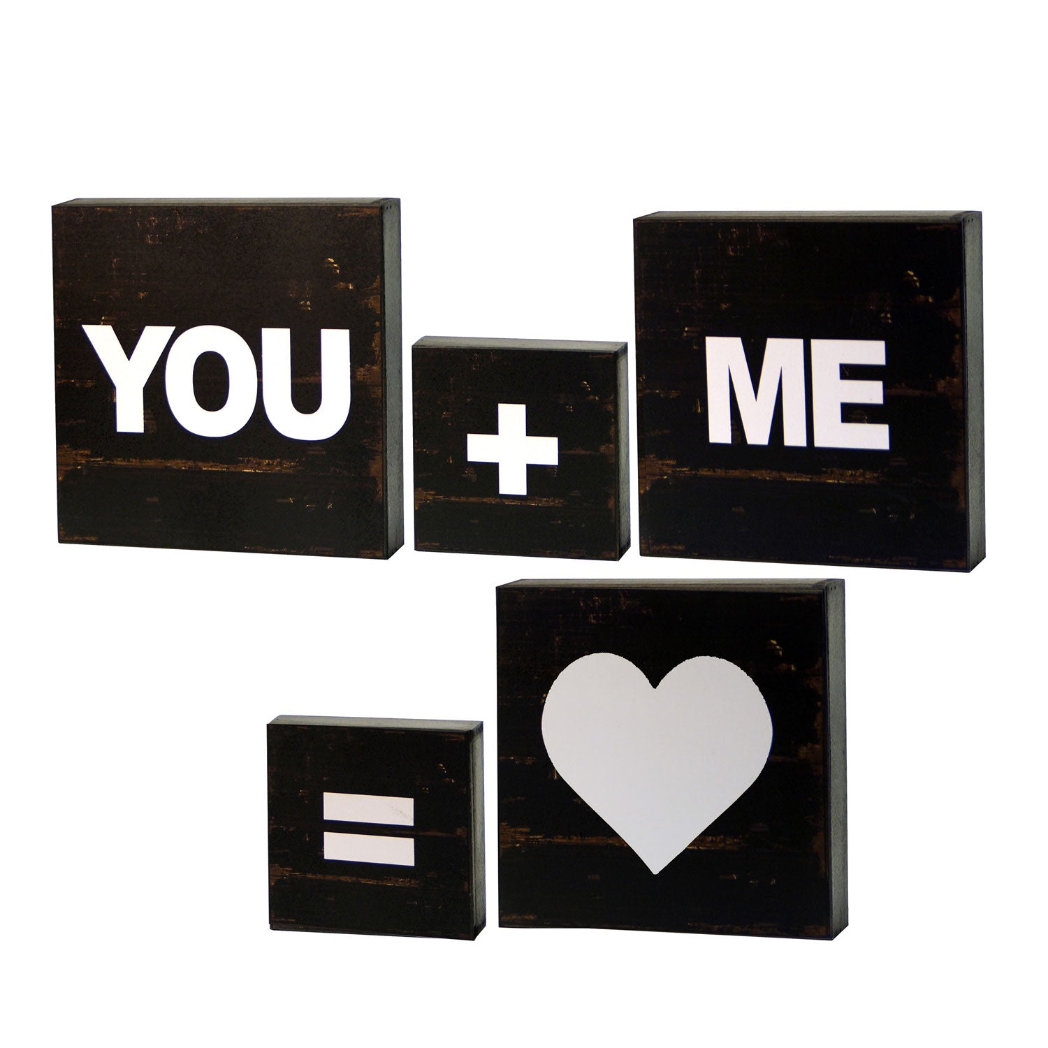 Wood You + Me Blocks - 10", Set of 5