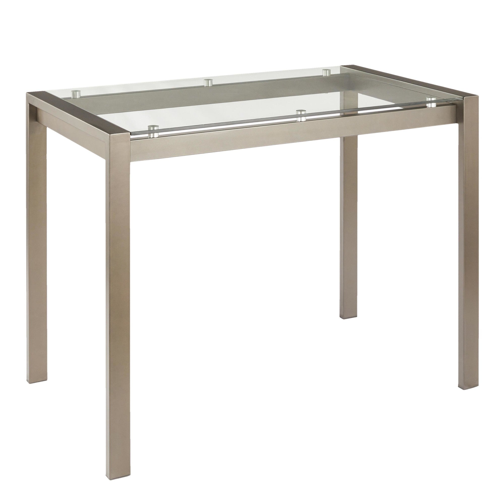 Fuji Glass Top Counter Table - Antique Legs