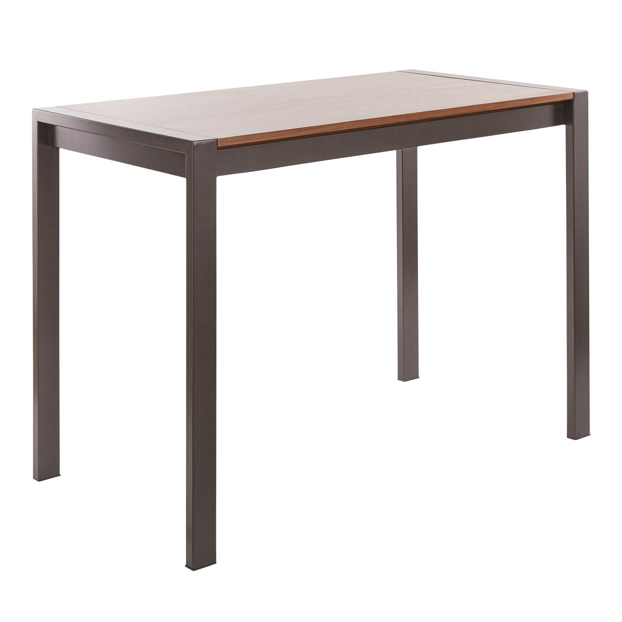 Fuji Walnut Top Counter Table - Antique Legs