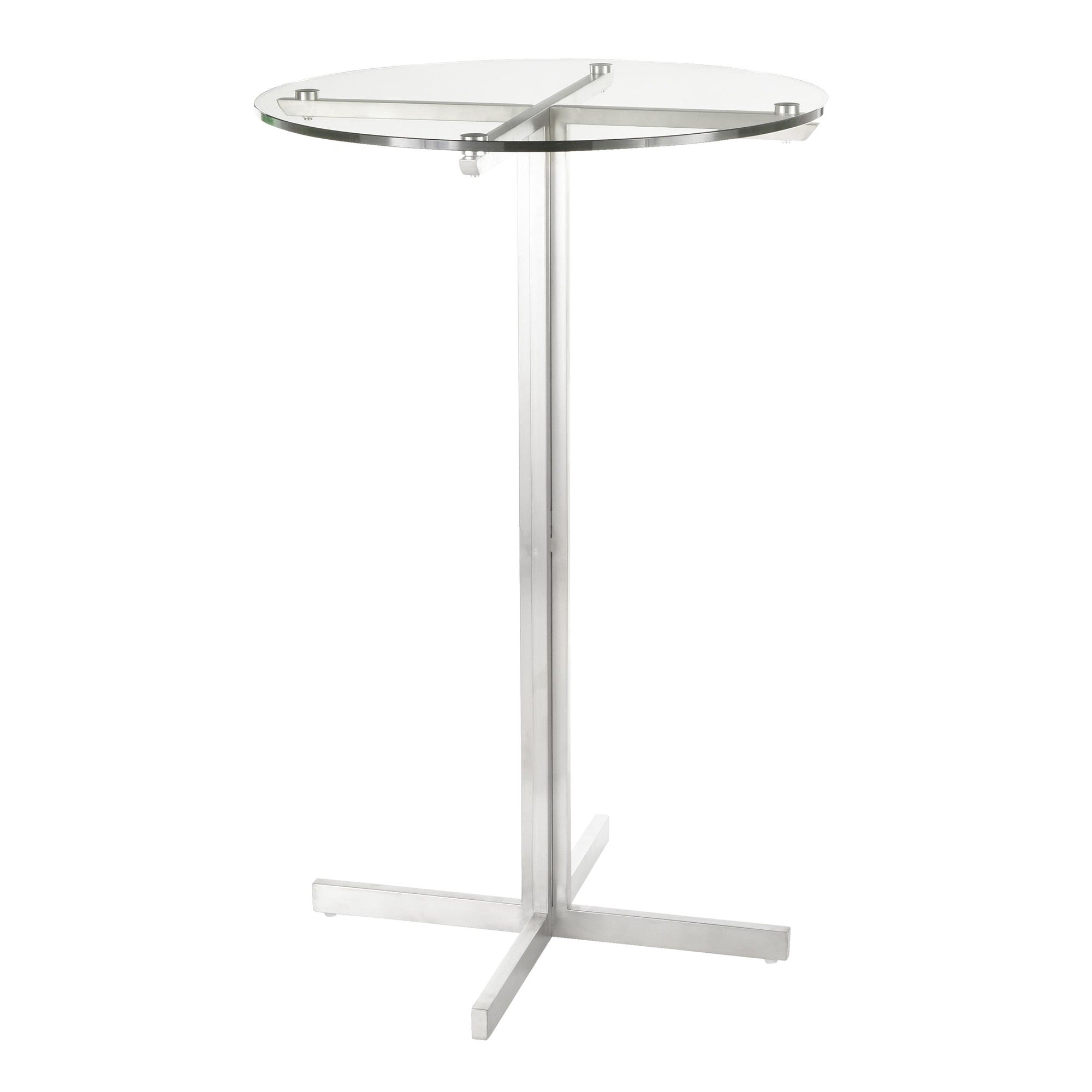 Fuji Round Bar Table - Glass