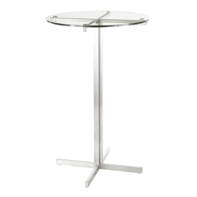 Fuji Round Bar Table - Glass