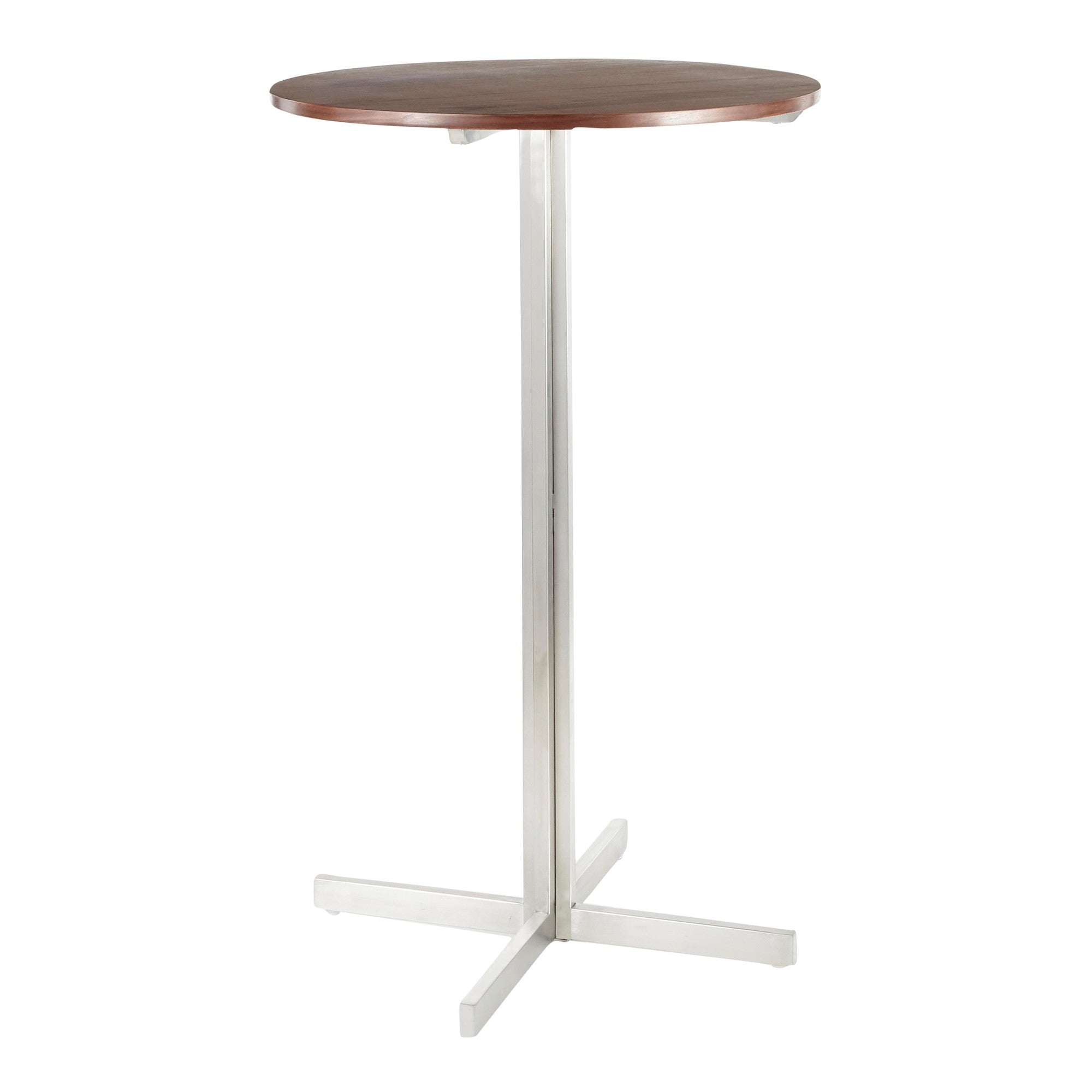 Fuji Round Bar Table - Walnut