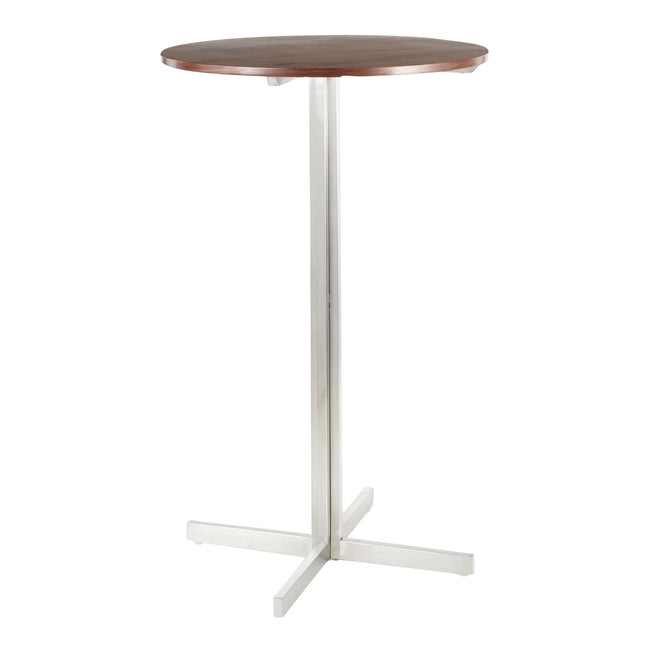 Fuji Round Bar Table - Walnut