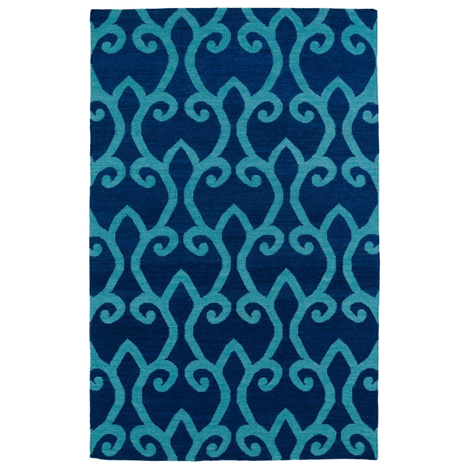 Glam Handmade Flatweave Area Rug - 9' x 12', Blue, GLA05