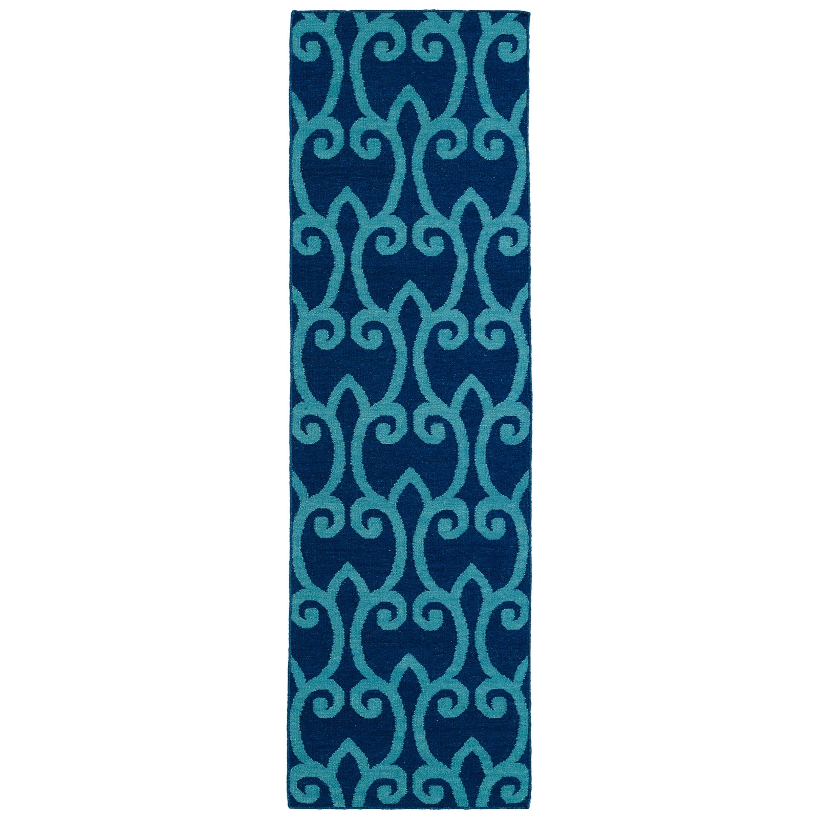 Glam Handmade Flatweave Runner - 2'6" x 8', Blue, GLA05