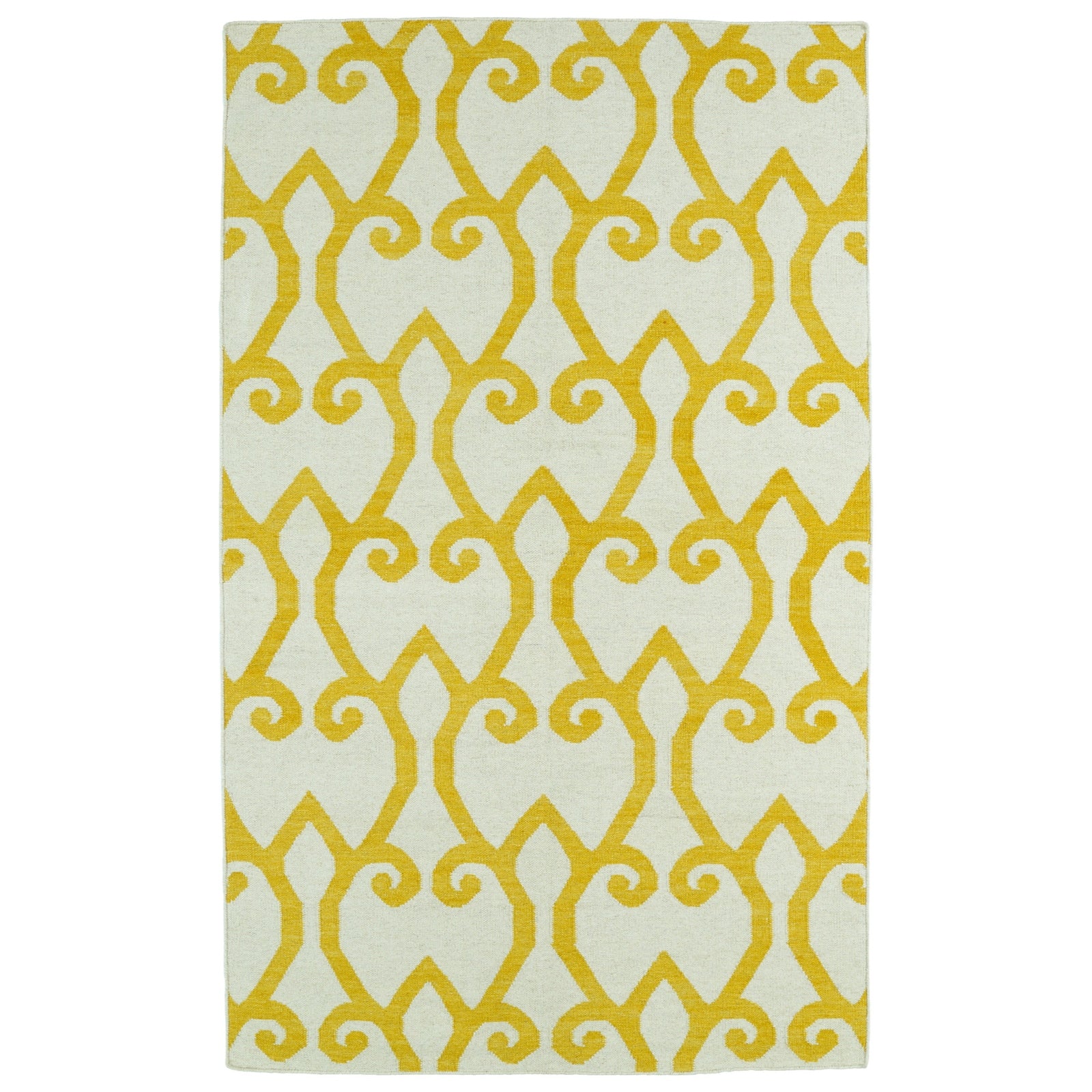 Glam Handmade Flatweave Area Rug - 9' x 12', Yellow, GLA05