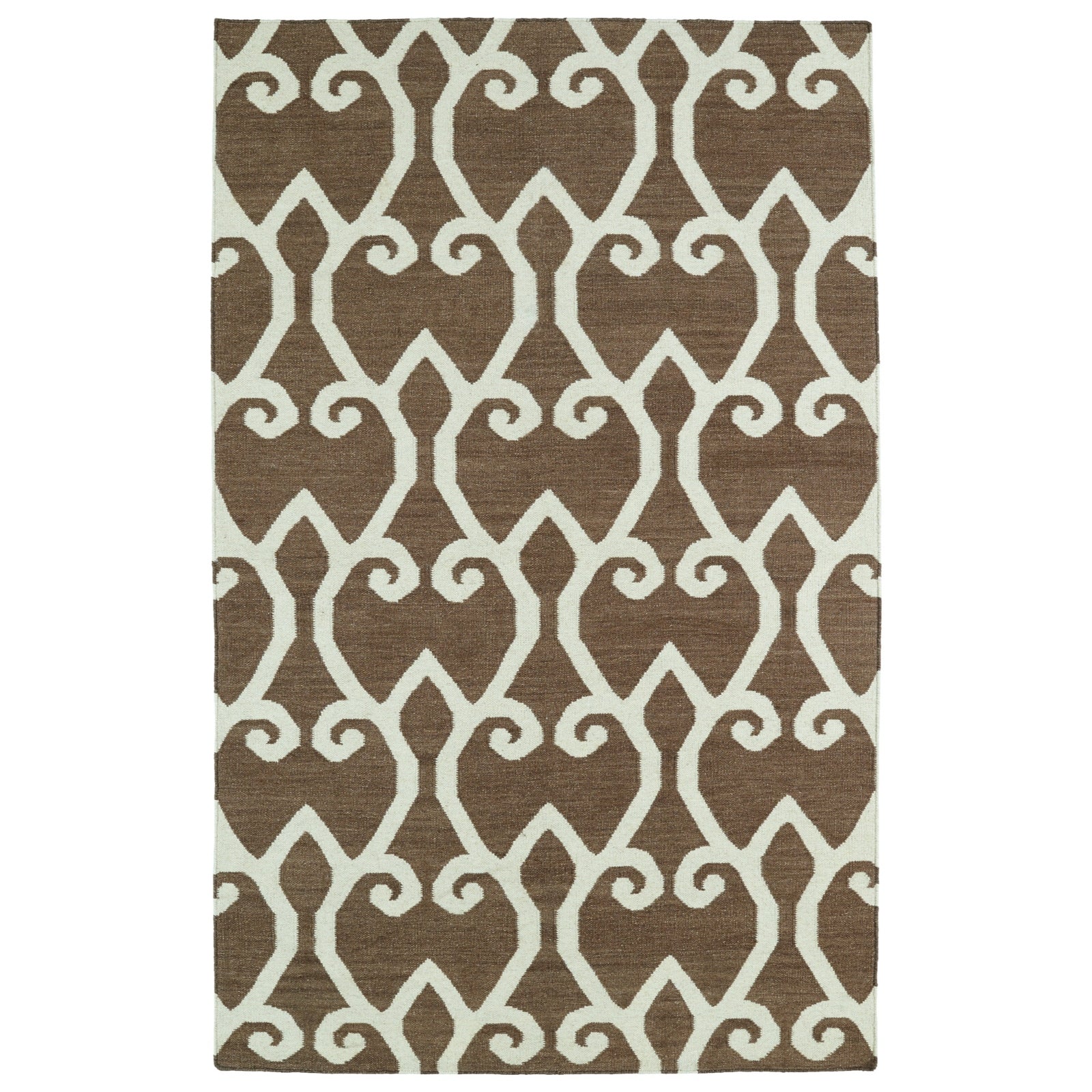 Glam Handmade Flatweave Area Rug - 9' x 12', Brown, GLA05