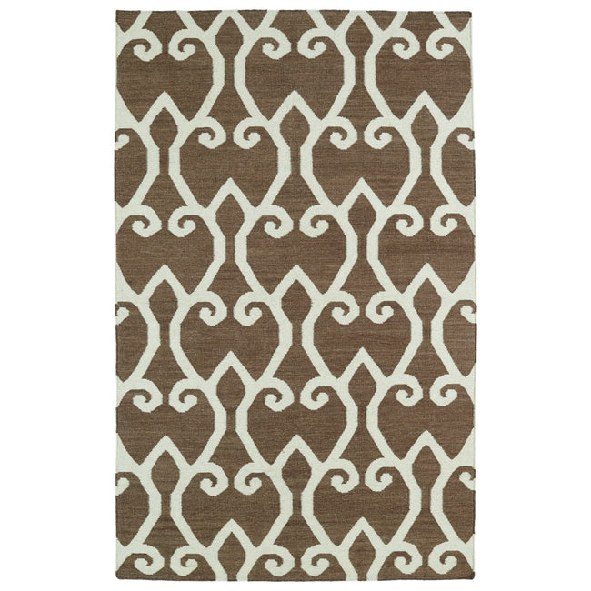 Glam Handmade Flatweave Area Rug - 9' x 12', Brown, GLA05