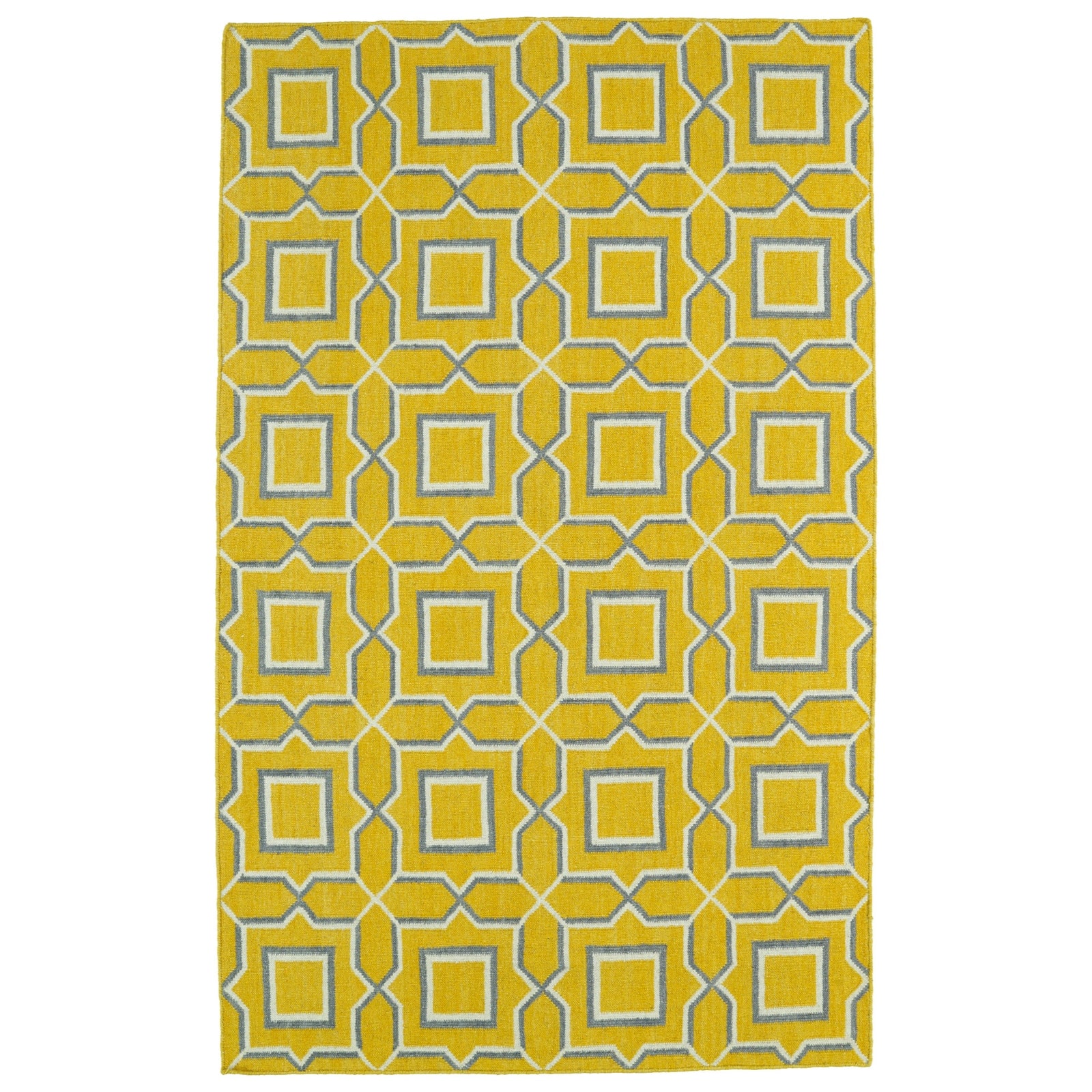 Glam Handmade Flatweave Area Rug - 2' x 3', Yellow, GLA06