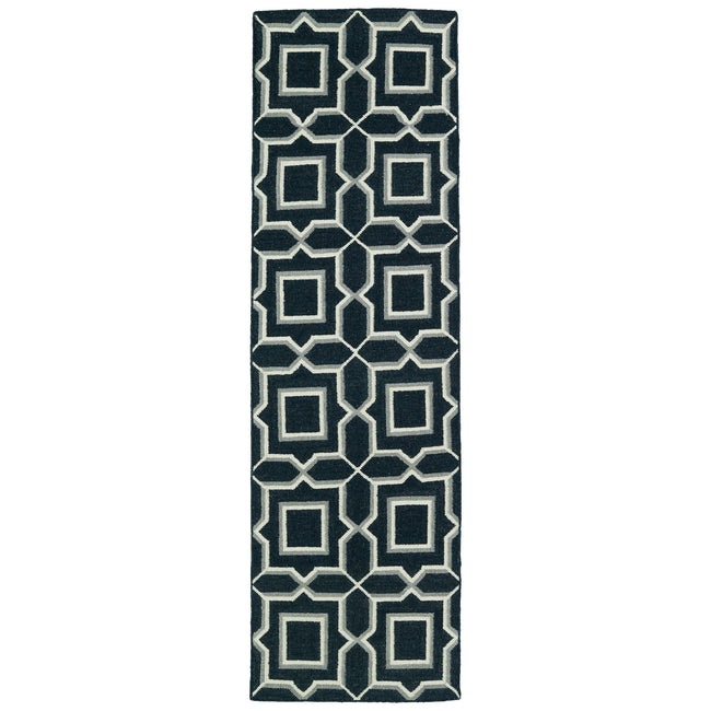 Glam Handmade Flatweave Runner - 2'6" x 8', Charcoal, GLA06