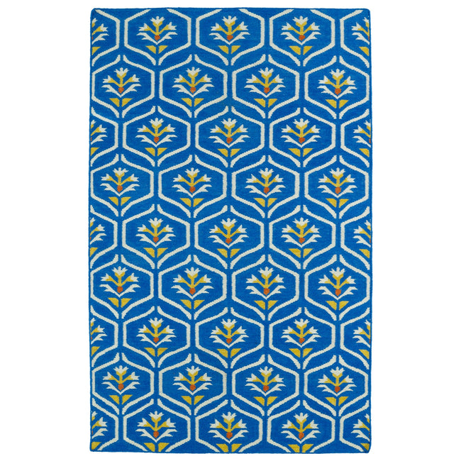 Glam Handmade Flatweave Area Rug - 8' x 10', Blue, GLA08